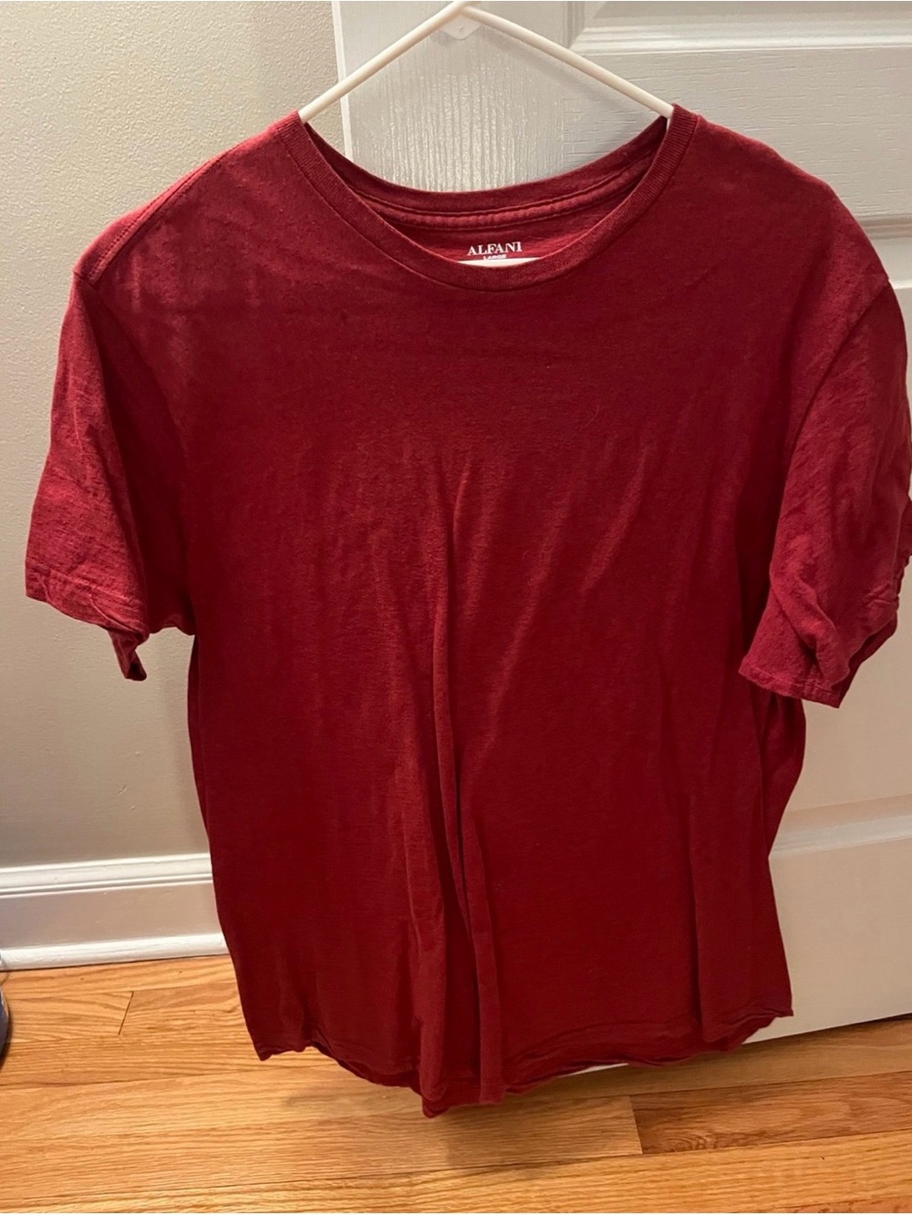 Men’s Alfani Red Short Sleeve Shirt Size Large
